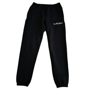 MADE Size Small Varsity Sweatpants I'm The Talent Embroidered Organic Cotton